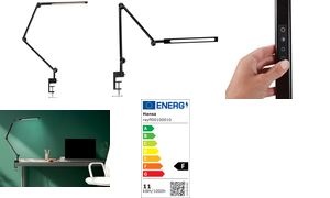 Hansa LED-Tischleuchte "Ray Flex", mit Klemme, schwarz