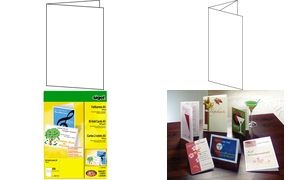 sigel PC-Faltkarten, A5 (A4), 185 g/qm, hochweiß, Edelkarton