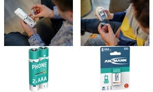 ANSMANN NiMH maxE DECT blue, Micro AAA, 800 mAh, 2er Blister