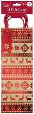 Clairefontaine Weihnachts-Flaschentüte, 3er Set