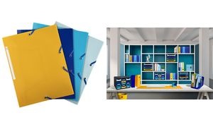 EXACOMPTA Eckspannermappe Bee Blue, A4, PP, farbig sortiert