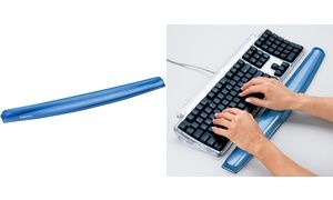 Fellowes Tastatur-Handgelenkauflage Crystals Gel, blau