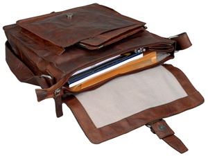 PRIDE&SOUL Umhängetasche "ETHAN", aus Leder, braun