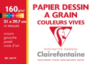 Clairefontaine Künstlerpapier "à Grain", 240 x 320 mm