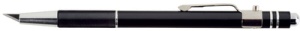 transotype Druckknopfmesser De Luxe, schwarz, Länge: 140 mm