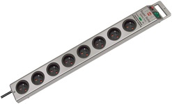 brennenstuhl Steckdosenleiste "Super-Solid", 8-Fach, silber