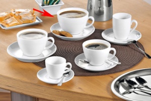 Esmeyer Milchkaffee-Tassen BISTRO, 6er Set, weiß