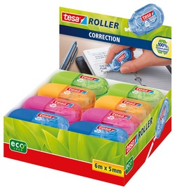 tesa ecoLogo Einweg-Mini-Korrekturroller, 5mm x 6 m, Display