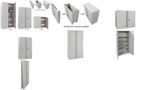 phoenix Aktenschrank SCF0891GGK, faltbar, hellgrau