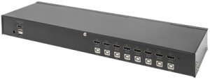 DIGITUS 19" HDMI KVM Switch Single View, 8-Port