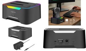 LogiLink USB 3.2 Dual Festplatten Docking Station, 2,5"/3,5"