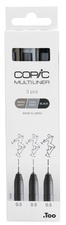 COPIC Fineliner MULTILINER, grau/schwarz, 3er Set