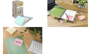 Post-it Haftnotizen Recycling z-notes, 76 x 76 mm, farbig