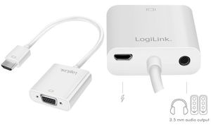 LogiLink 1.4 HDMI Adapterkabel, 150 mm, weiß