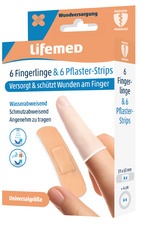 Lifemed Fingerlinge & Pflasterstrips, Universalgröße