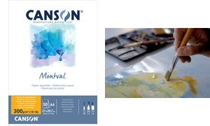 CANSON Aquarellblock "Montval", DIN A3, 100 Blatt