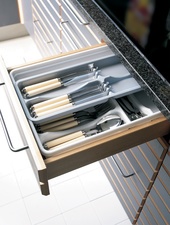 plast team Besteckkasten "Doppelt", weiß