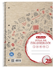 herlitz Collegeblock "Recycling" DIN A4, kariert, 80 Blatt
