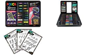 POSCA Pigmentmarker "DOODLE ART", 20er Metallbox