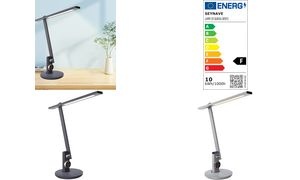 PAPERFLOW LED-Tischleuchte BENTO, Standfuß, silber-gebürstet