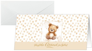 sigel Geburtskarten-Set "Teddy", DIN lang, 10er Set