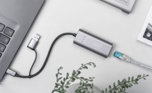DIGITUS USB Type-C Gigabit Ethernet Adapter, USB-C + USB A