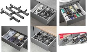 metaltex Schubladen-Organizer Multi-Fit PLUS, ABS, grau