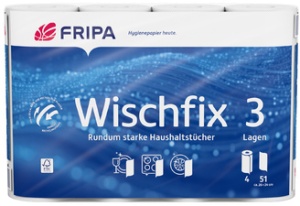 Fripa Küchenrolle Wischfix, 3-lagig, hochweiß