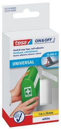 tesa On & Off Klettband, 20 mm x 2,5 m, schwarz