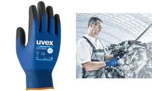 uvex Arbeitshandschuh phynomic wet, Gr. 07, blau/anthrazit