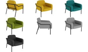 PAPERFLOW Outdoor-Besuchersessel MEDSO RUND L, gelb