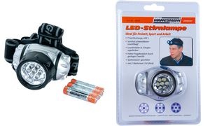 BRÜDER MANNESMANN LED-Stirnlampe, schwenkbar, mit 7 LEDs