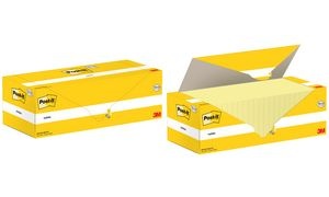 Post-it Notes Haftnotizen, 76 x 76 mm, gelb, 12+12 GRATIS