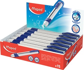 Maped Radierstift Gom-Pen, weiß/blau, 15er Display