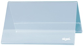 sigel Tischaufsteller, Hartplastik, 100 x 60 mm, Dachform