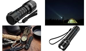 ANSMANN Akku LED-Taschenlampe Survival TS450RF, schwarz