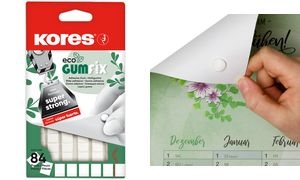 Kores Haftgummi "GUMFIX ECO", vorgestanzte Klebepads, weiß