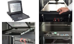 DIGITUS 19" Konsole mit KVM Switch, 16 Port, mit TFT Monitor