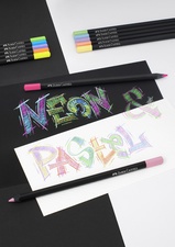 FABER-CASTELL Dreikant-Buntstifte Black Edition, 12er Etui