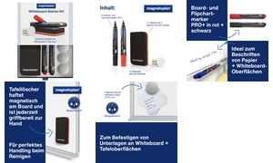 magnetoplan Whiteboard Starter-Kit, für Weißwandtafeln