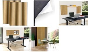 kerkmann Akustik-Wandpaneele-Set Oxford, (B)600 x (H)800 mm