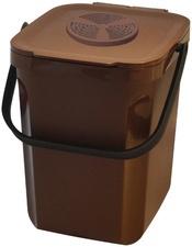 CEP Abfalleimer für Biomüll "Organic Green", 10 Liter, braun