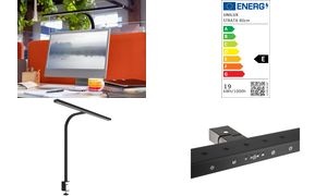 UNiLUX LED-Tischleuchte STRATA 80, Klemmfuß, schwarz