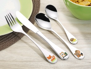 Esmeyer 4-teiliges Kinderbesteck FOREST, Edelstahl 18/10