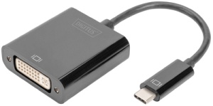 DIGITUS Grafikadapter, USB-C - DVI, schwarz