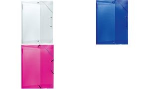 herlitz Heftbox, DIN A4, aus PP, transluzent-blau