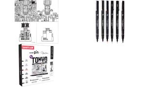 uni-ball Fineliner PIN "TOKYO", 6er Kreativset