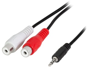 LogiLink Audiokabel, 2 x Cinchkupplung - 3,5 mm Klinken-