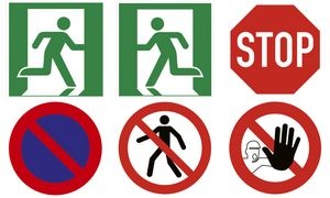 EXACOMPTA Hinweisschild "Zutritt verboten", rot/weiß