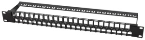LogiLink 19" Keystone Patch Panel, 48 Port, geschirmt
